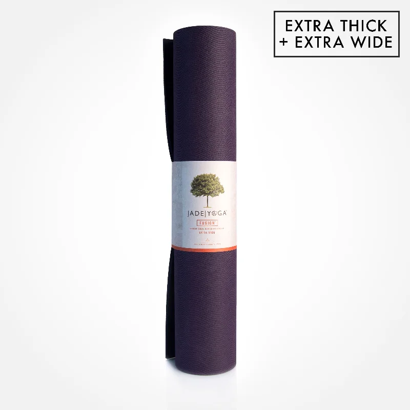 XW Fusion Yoga Mat - Extra Wide and Thick for Grip - JadeYoga