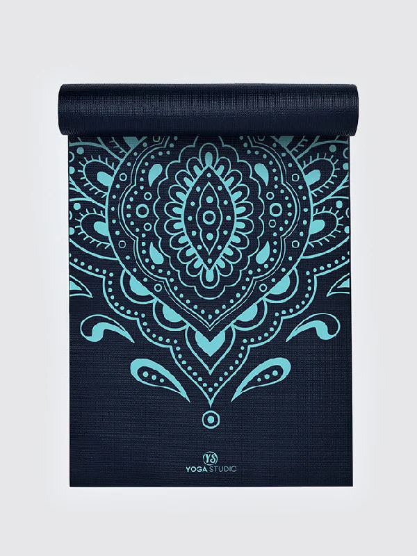 Navy Blue Mat Mysterious Peacock