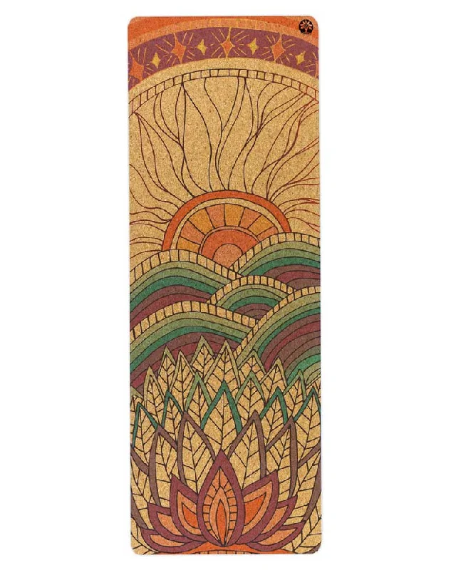 Mountain Magic Aura Cork Yoga Mat + Plant Foam