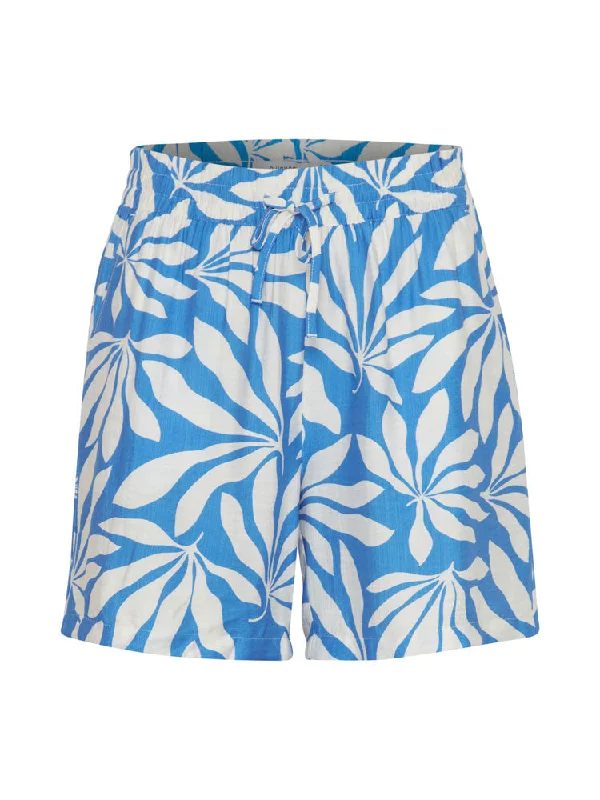 B Young ByIsela Shorts Palace Blue Palm