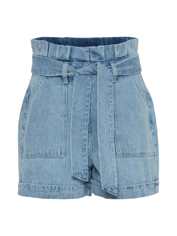 B Young ByKato ByKristy Short Light Blue Denim