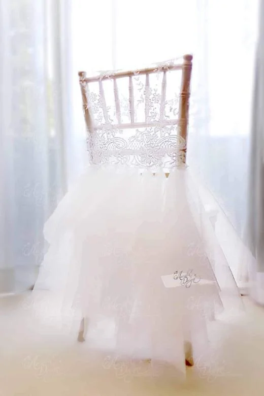 Lace Tutu Bridal Chair Cover