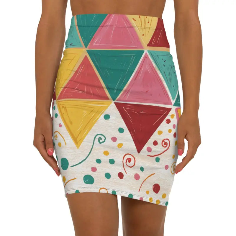 Steal the Spotlight with a Bold Triangular Mini Skirt!