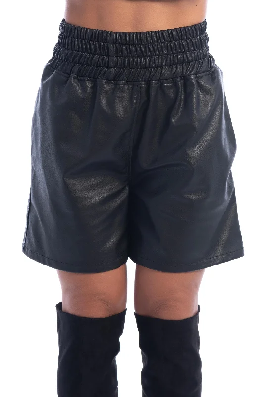 Leather High Rise Short - Mitcha Label