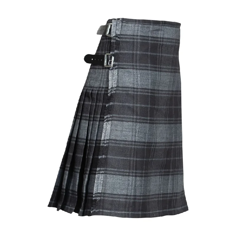 Men's Kilt, 8 Yard Polyviscose - Grey Highlander