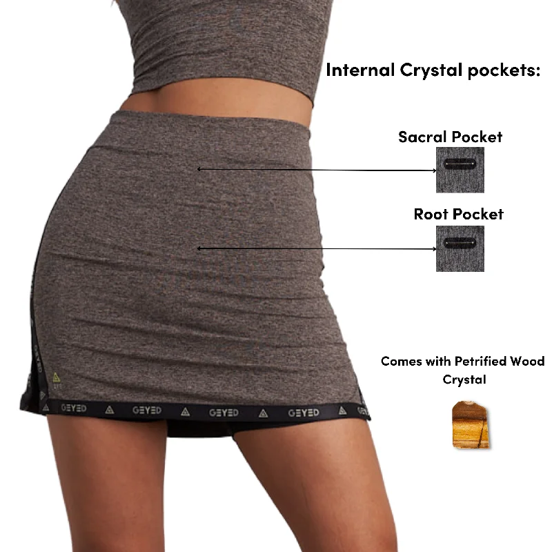 SELF-ESTEEM Skort With Petrified Wood Crystal