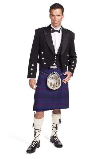 Traditional Prince Charlie Jacket Outfit with 16oz 8 yard Kilt - Made to Order