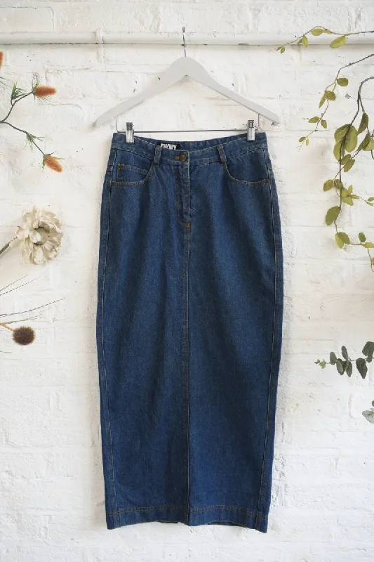 Vintage Denim Skirt - DKNY Classic Blue Pencil - Size W29