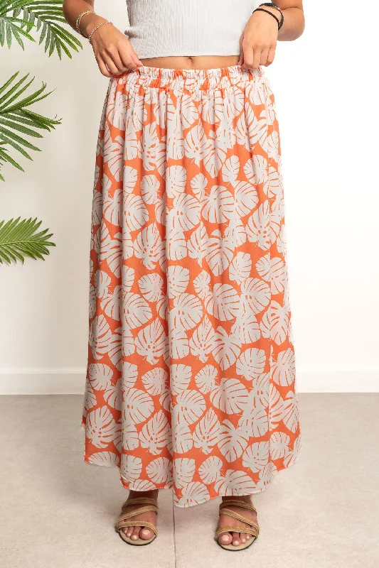 Viscose Leaves Skirt - Zola