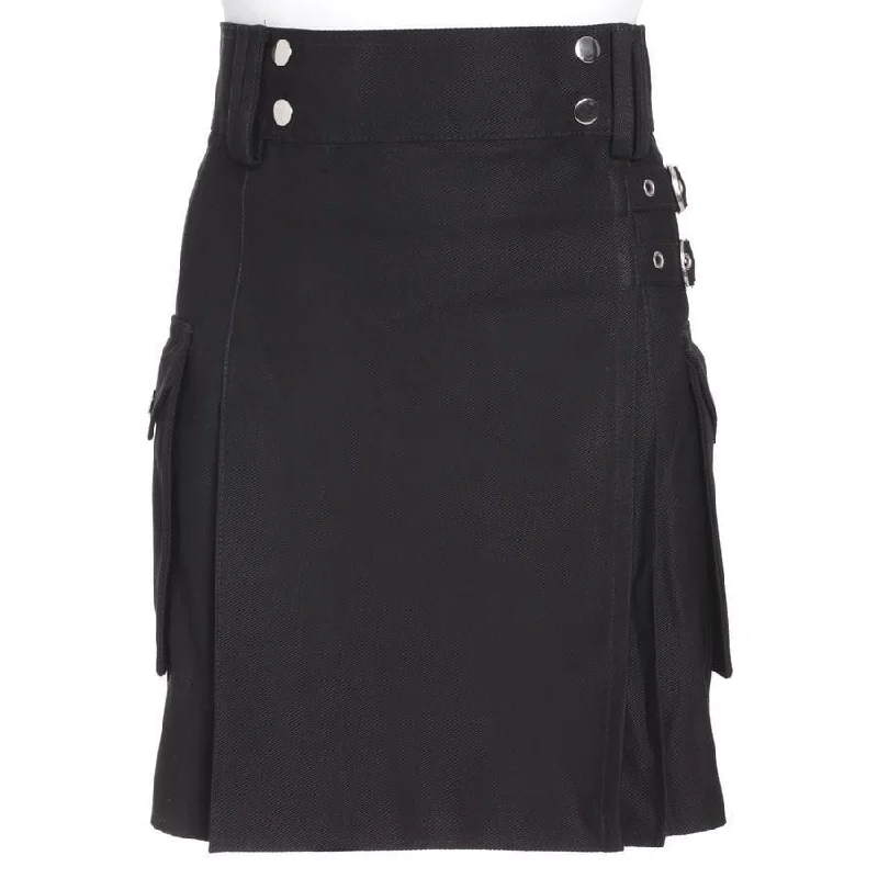 Women's Black Utility Kilt