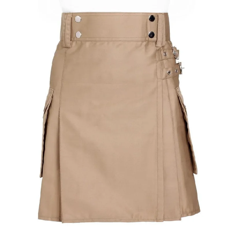 Women's Khaki Utility Kilt