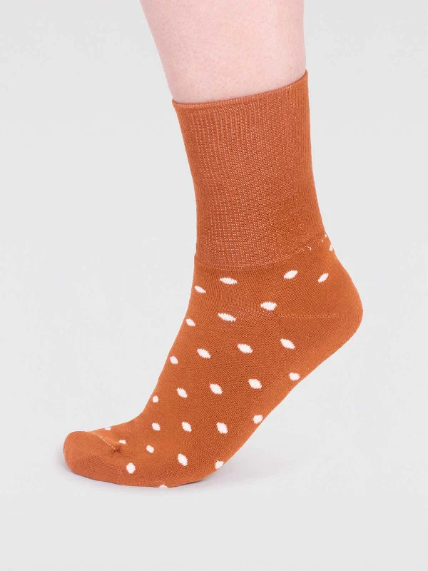 Amara Organic Cotton Spot Walker Socks - Harvest Orange