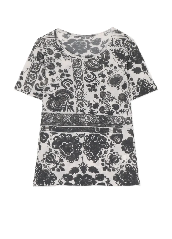 BATIK PRINT SHORT SLEEVE TOP