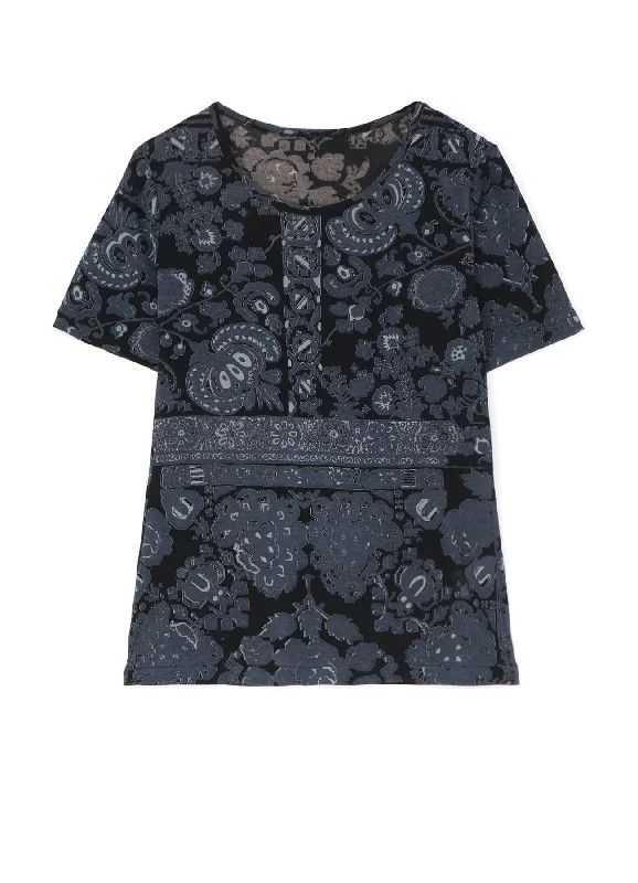 BATIK PRINT SHORT SLEEVE TOP