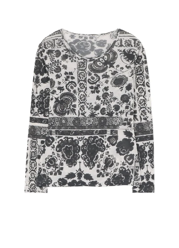 BATIK PRINT LONG SLEEVE TOP