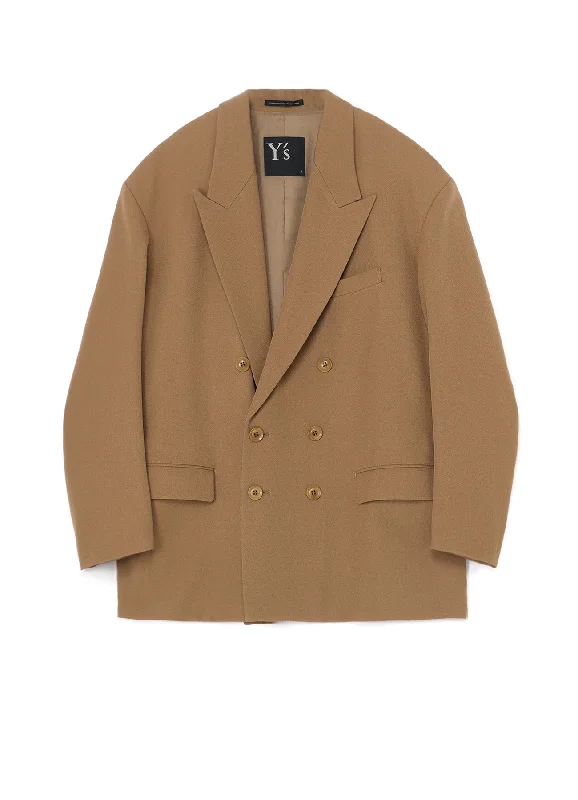 WOOL GABARDINE OVERSIZED TAILORED JACKET