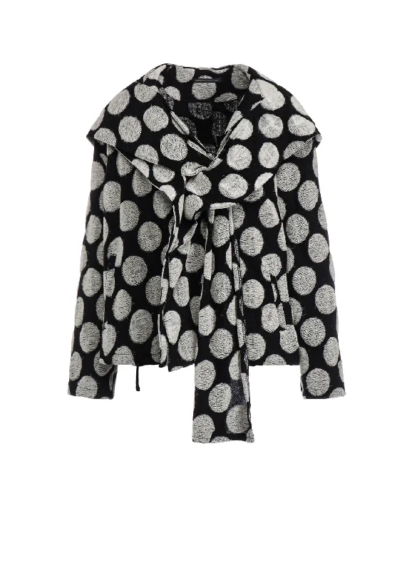 POLKA DOT PILE JQ HOODIE JACKET