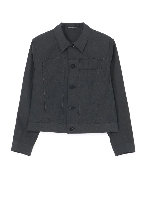 ORGANIC DENIM/LINEN JACKET