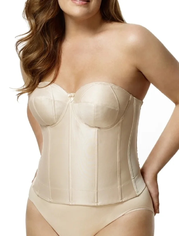 Elila Smooth Longline Strapless Bra, Nude | Nude Bustier | Nude Longline Bras