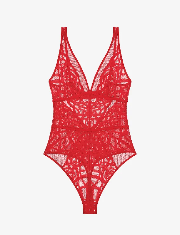 Rose Lace Unlined Bodysuit