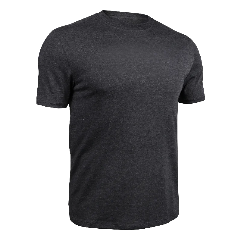 Men’s plain t-shirts-All Day Crew Tee - Heathered Charcoal