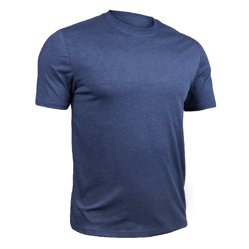 Men’s sports t-shirts-All Day Crew Tee - Heathered Navy