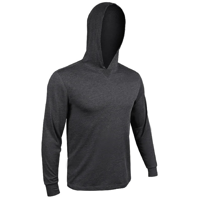 All Day Long Sleeve Hooded Tee - Heathered Charcoal