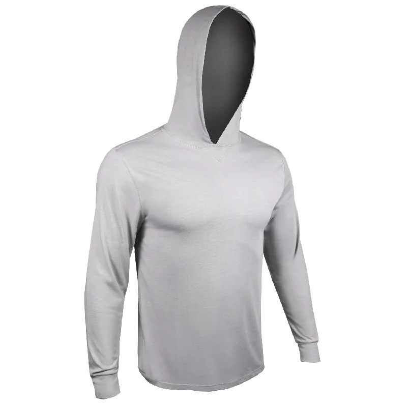 All Day Long Sleeve Hooded Tee - Heathered Grey