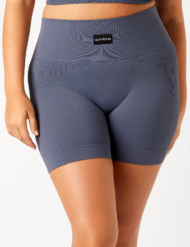 Ambra Smooth Rib Short - Charcoal