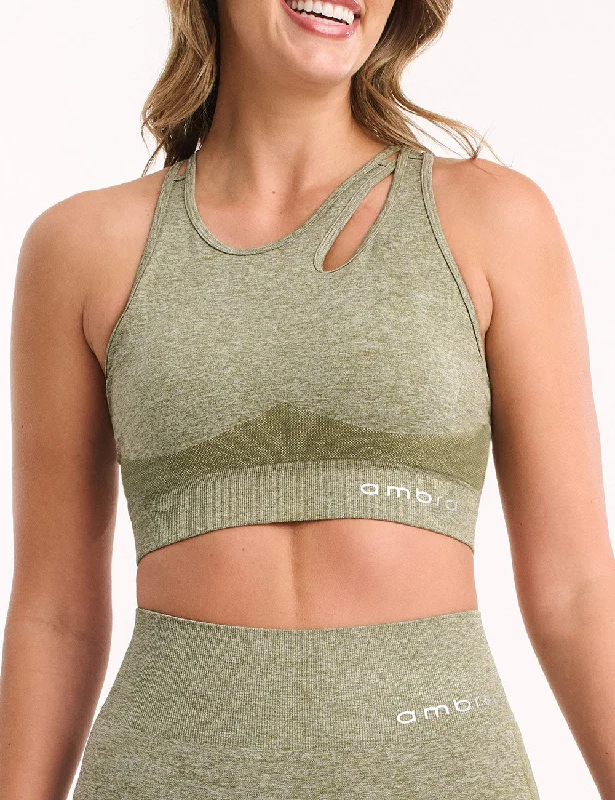 Asymmetric Crop - Khaki