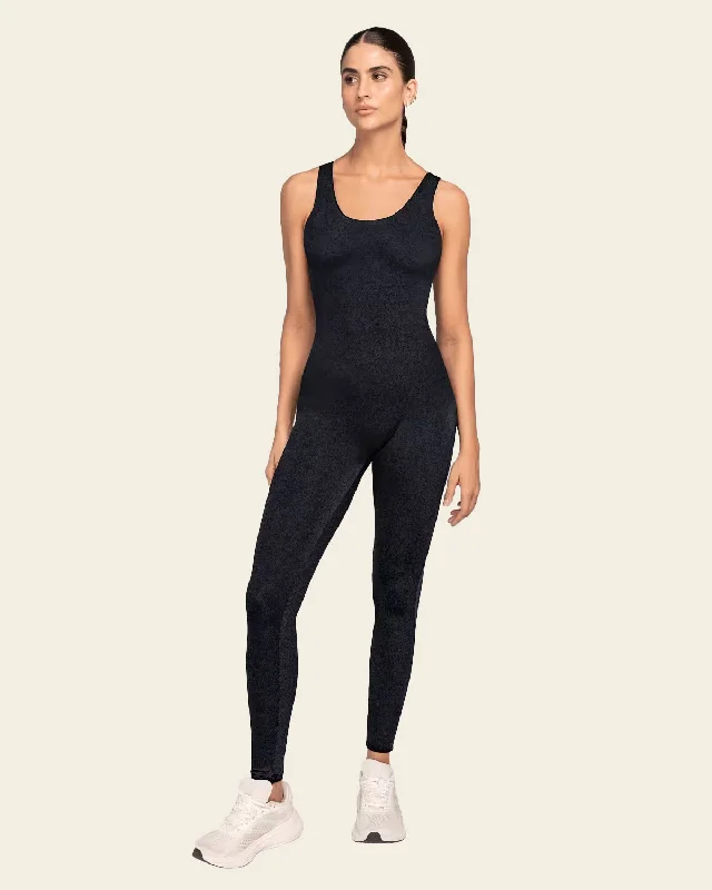 Backless Smoothing Bodycon Active Jumpsuit