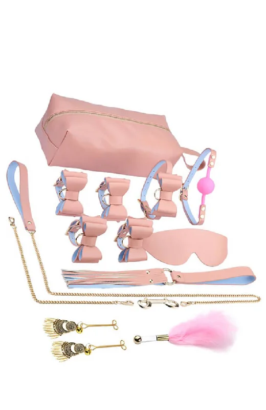 BDSM Bow Tie 10 Item Kit - Pink