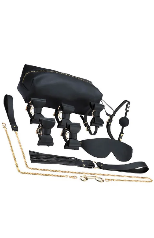 BDSM Bow Tie 8 Item Kit - Black