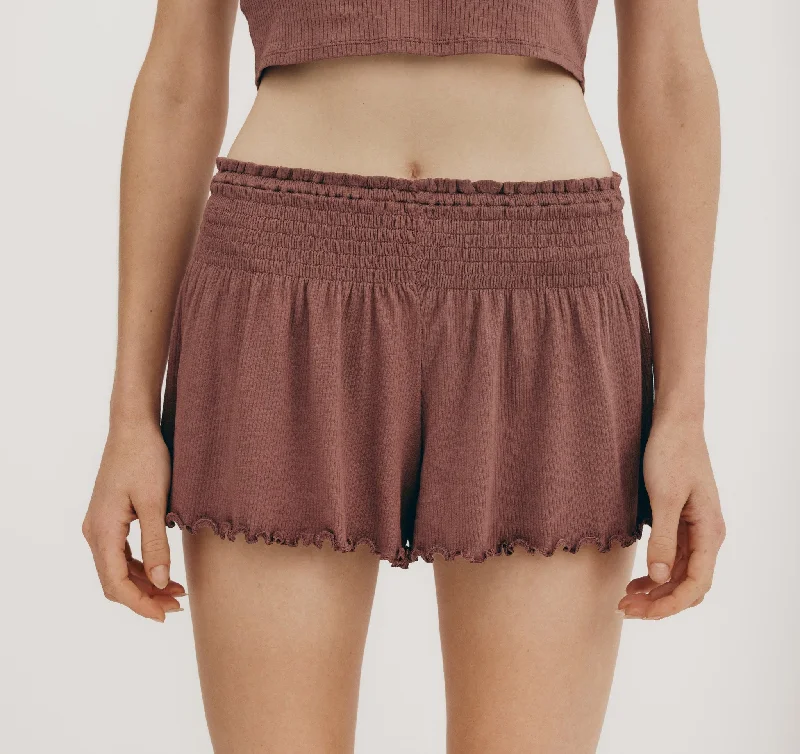 Core Bold Rib Smocked Shorts