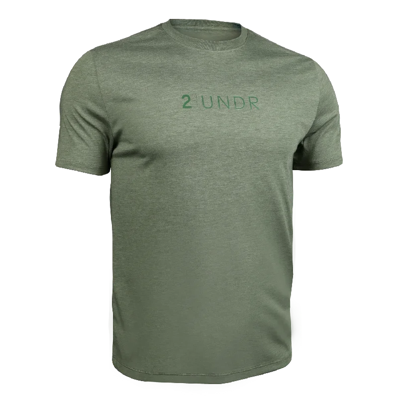 Branded All Day Crew Tee - Heathered Green