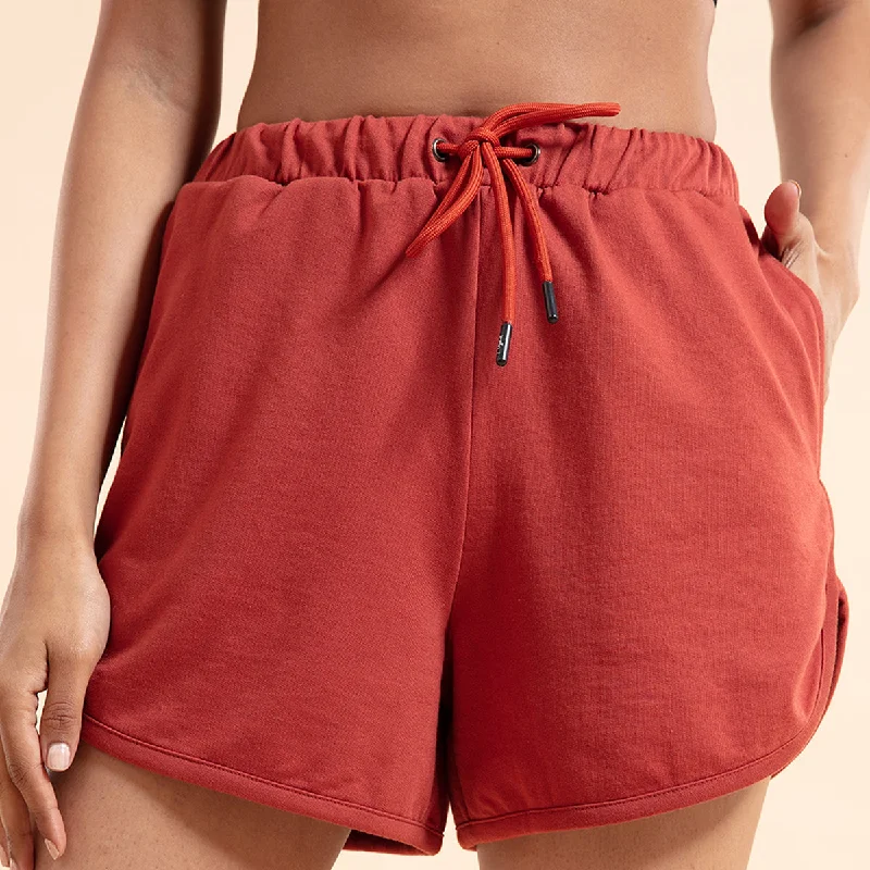 Chill-Pill Cotton Terry Shorts Nykd All Day-NYK039-Hot Sauce