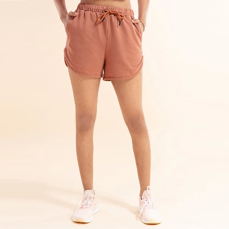 Chill-Pill Cotton Terry Shorts Nykd All Day-NYK039-Pecan Brown