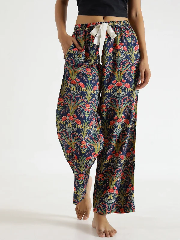 Indigo  Printed Pure Cotton Lounge Pants