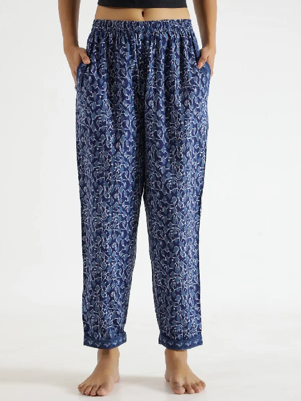 Indigo  Printed Pure Cotton Lounge Pants