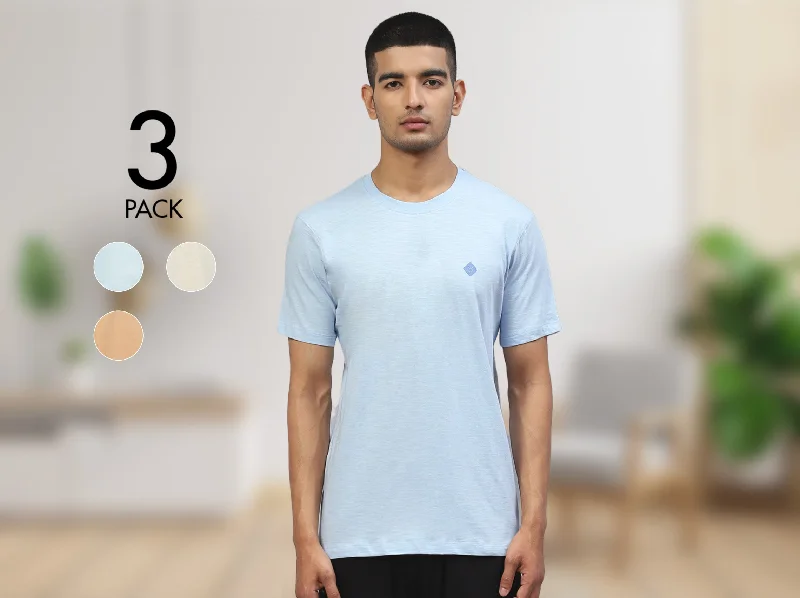 Easy 24X7 Cotton Slub T-shirt (Pack of 3)