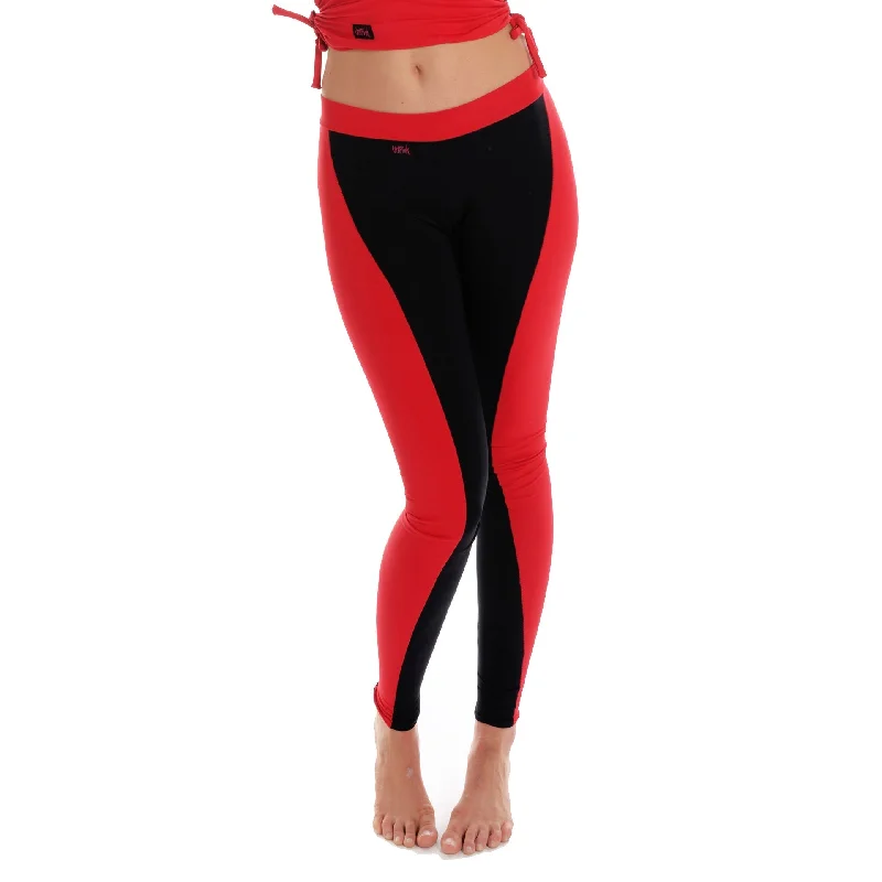 Fitness Leggings - Black / Red