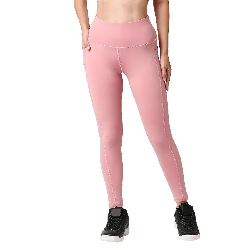 High Waist Ankle Length Sports Leggings With Pockets-AT-2