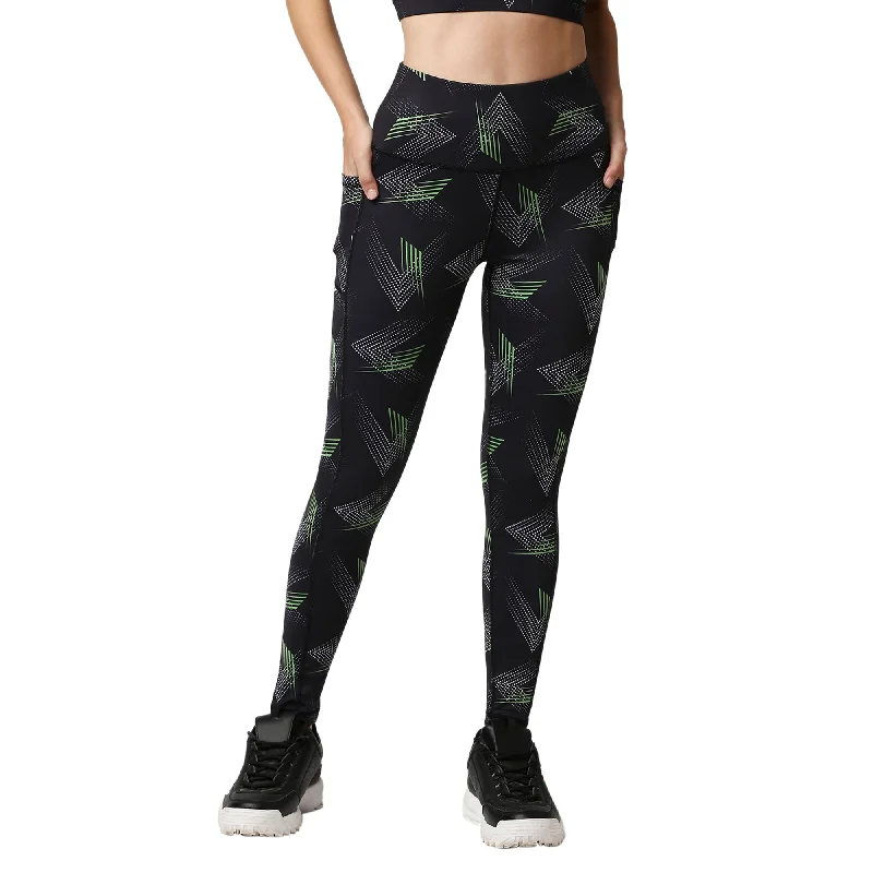 High Waist Ankle Length Sports Leggings With Pockets-AT-4