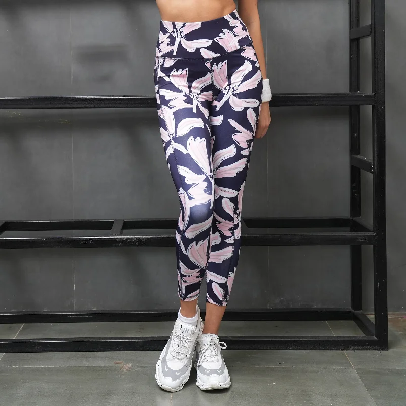 High Waist Ankle Length Sports Leggings With Pockets-AT-4