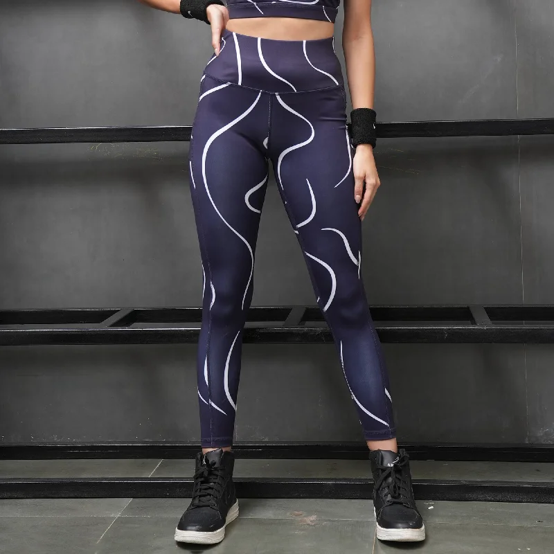 High Waist Ankle Length Sports Leggings With Pockets-AT-4