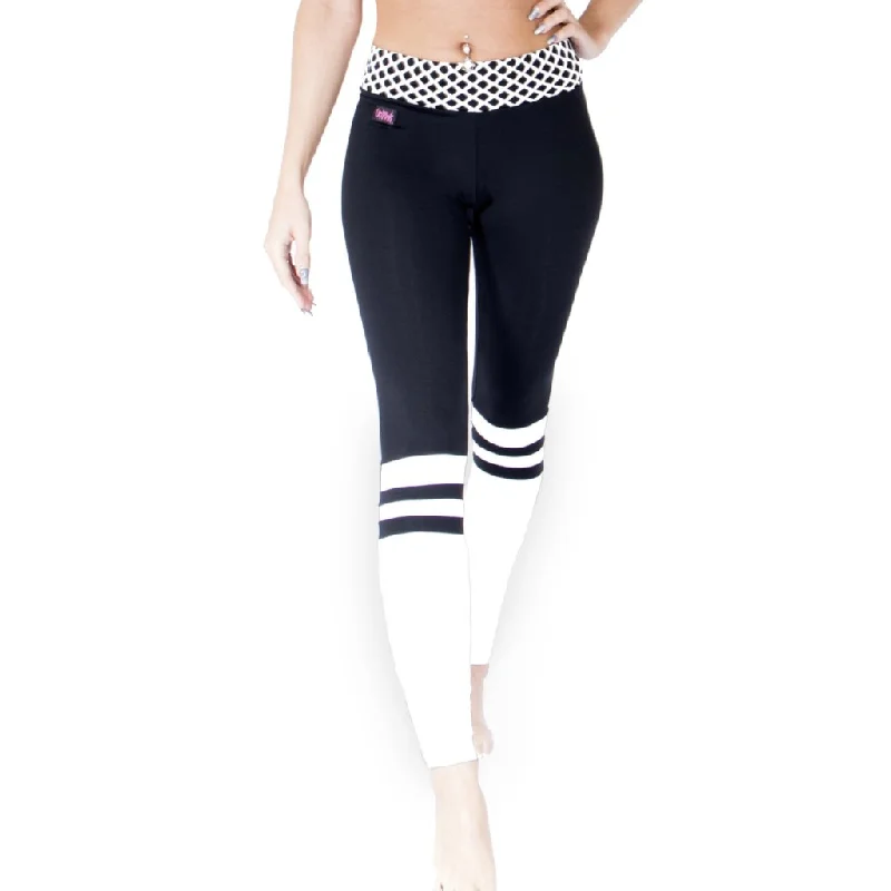 Justice Leggings - Black / White