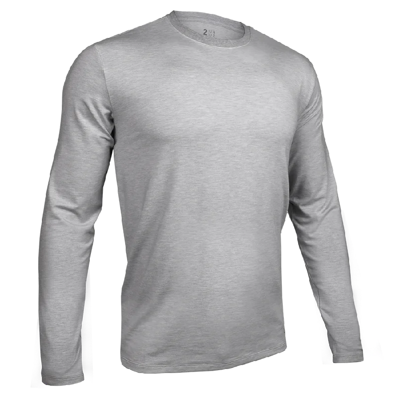 Luxury Long Sleeve Crew Tee - Grey