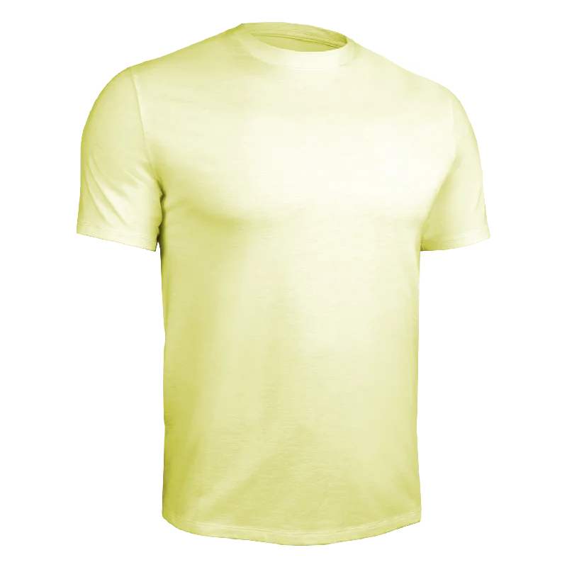 Luxury Crew Tee - Heathered Yellow