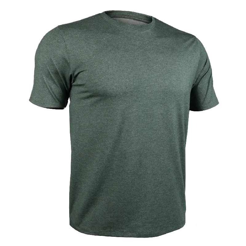 Luxury Crew Tee - Heathered Forest Green