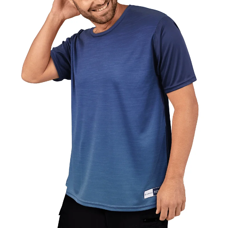 Navy / Green - Gradient - Flex Fit - Mens Training T-Shirt